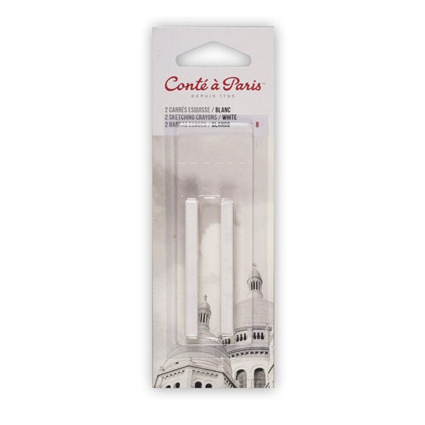 Conte Sketching Crayons White B 2 Pack